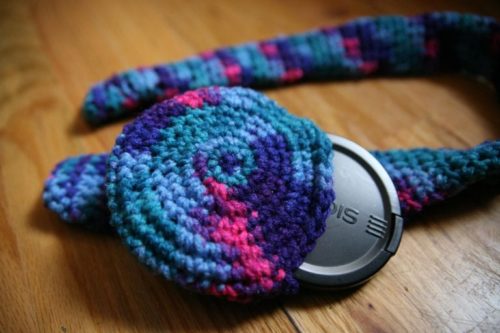 crochet camera strap